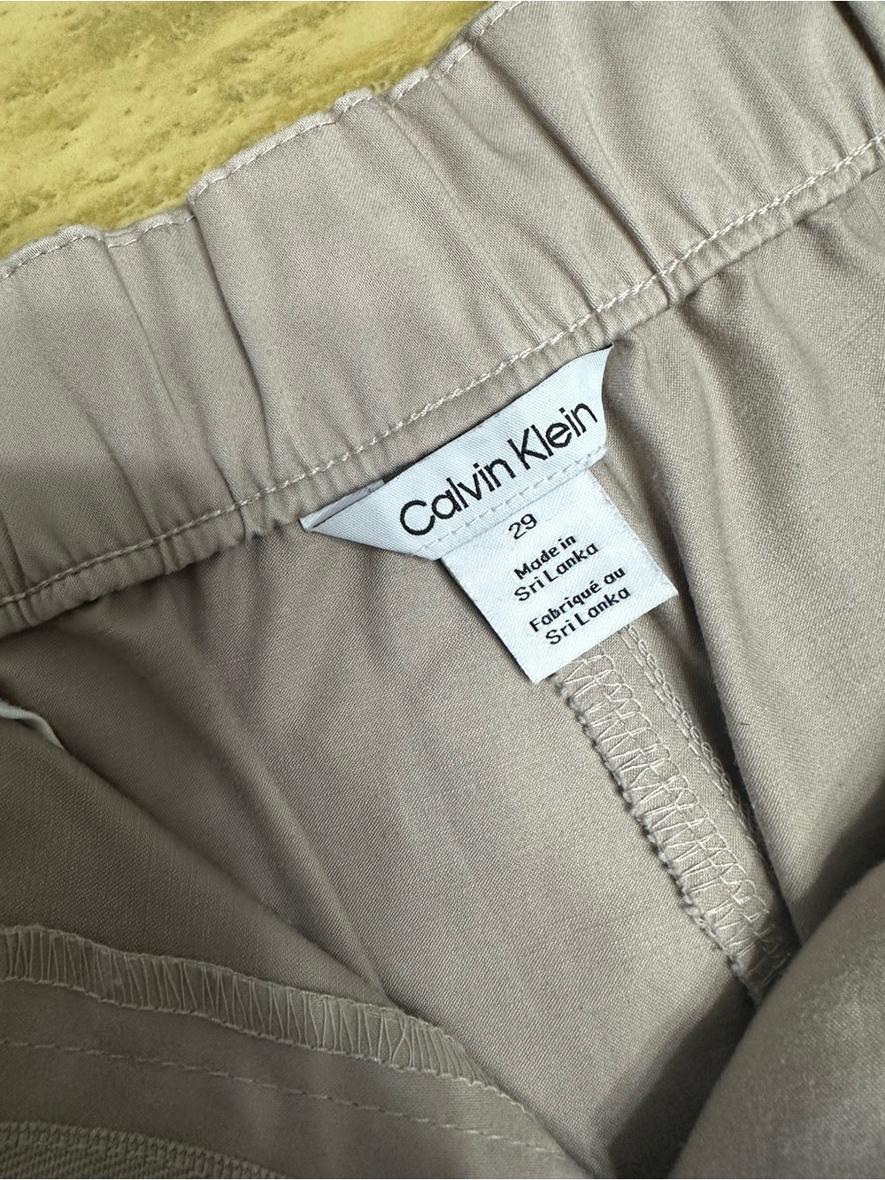 Calvin Klein Beige Wide Leg Cargo Pants - Picture 5 of 11